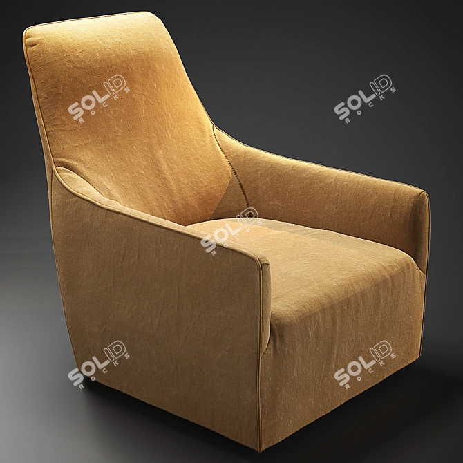 Luxury Portofino Bergere Chair 3D model image 1