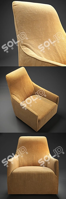 Luxury Portofino Bergere Chair 3D model image 2