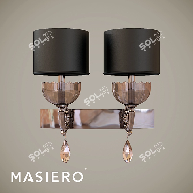 Elegant Masiero Nuare A2 Pendant 3D model image 1