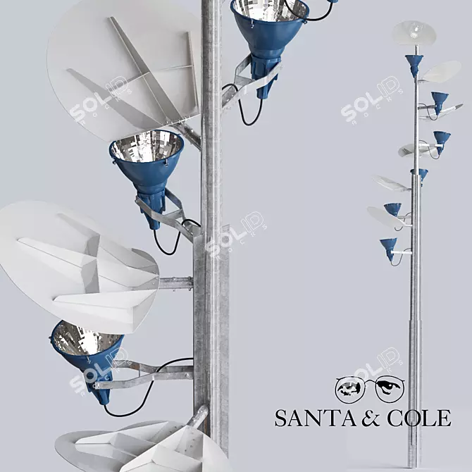 Elegant Streetlight by SANTA & COLE 3D model image 1