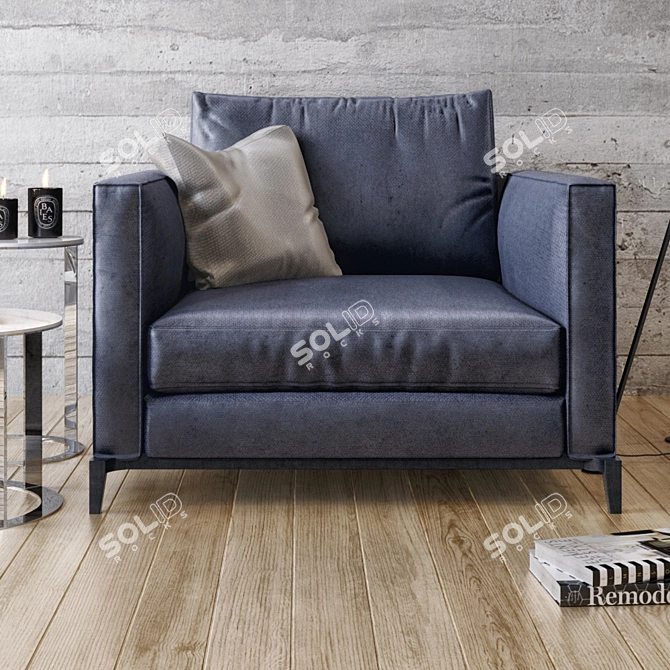 Minotti Andersen: Elegant Armchair 3D model image 2