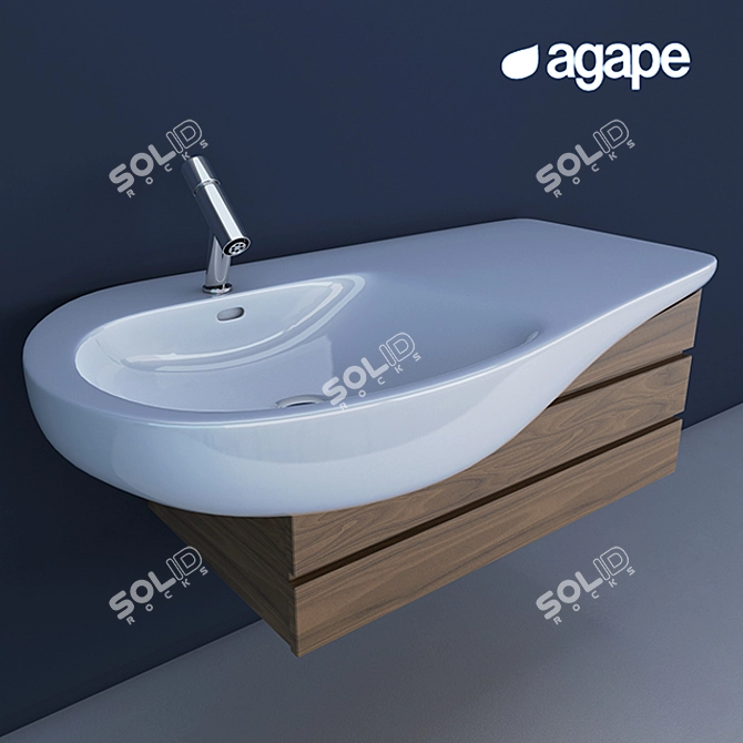 Agape Wash Sink 3D model image 1