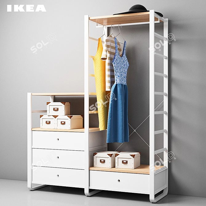 Versatile Storage Solution: IKEA Elvarli 3D model image 1