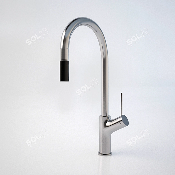 Elegant Olivieri Kitchen Tap 3D model image 1