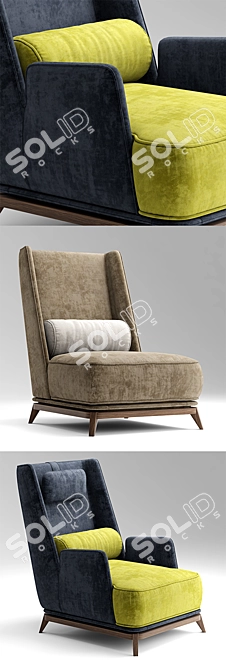 Luxury Opera Armchair: Elegant Comfort 3D model image 2