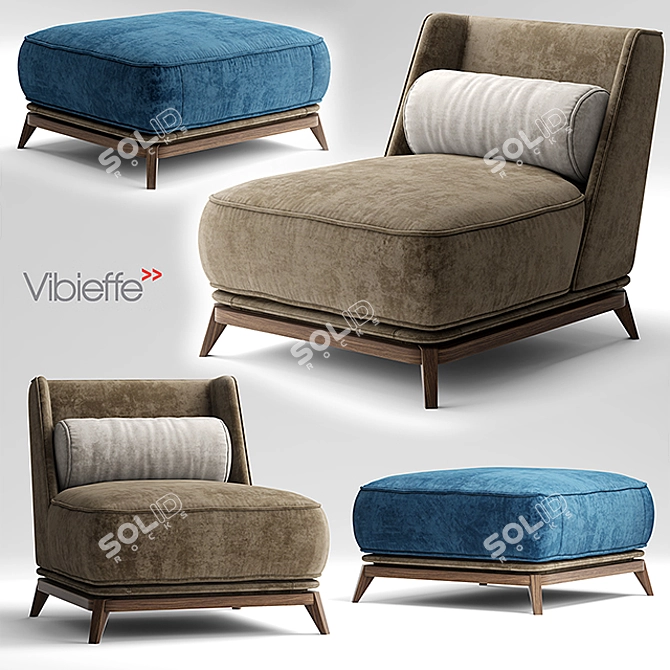 Elegant Comfort: Vibieffe OPERA Armchair 3D model image 1