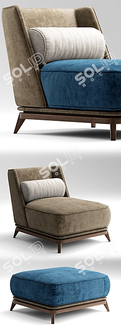 Elegant Comfort: Vibieffe OPERA Armchair 3D model image 2