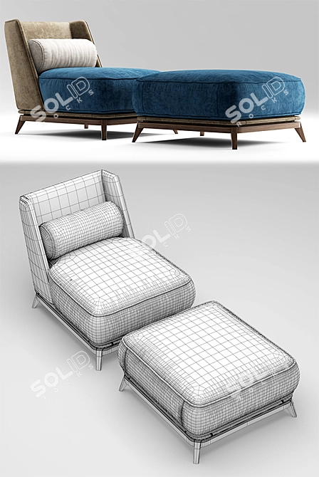 Elegant Comfort: Vibieffe OPERA Armchair 3D model image 3