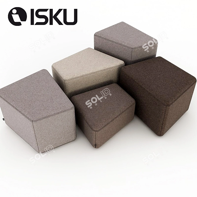 Versatile KIVIKKO Seating Set 3D model image 1