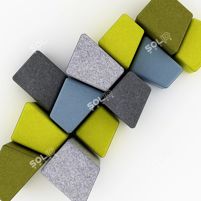 Versatile KIVIKKO Seating Set 3D model image 2