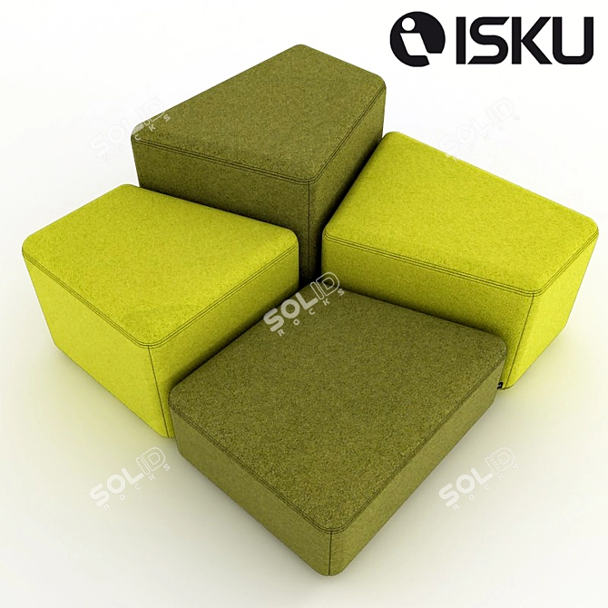 Versatile KIVIKKO Seating Set 3D model image 3