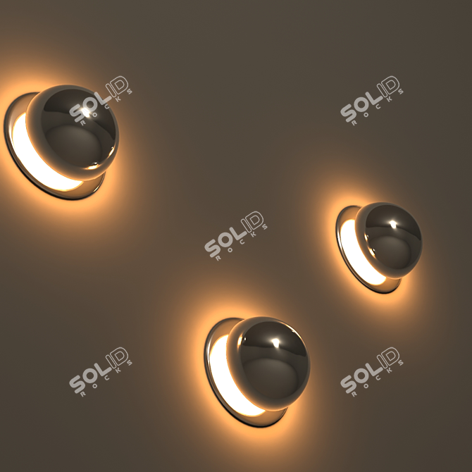 Modern Geometric Wall Sconce 3D model image 2