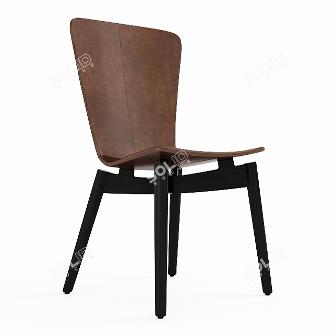 Modern Shell Dining Chair 3D model image 1