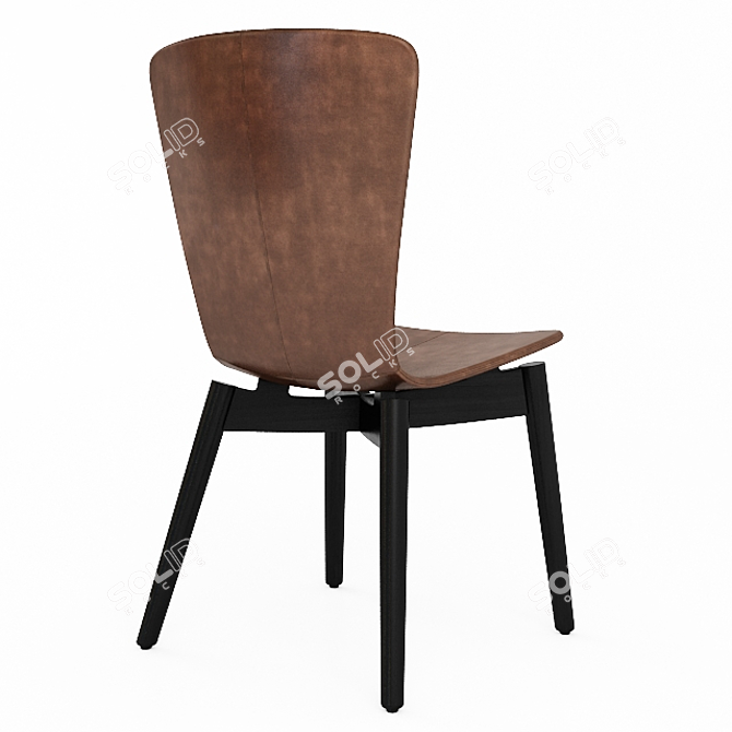 Modern Shell Dining Chair 3D model image 2