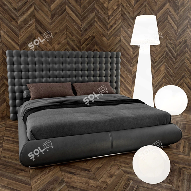 Chic Chocolat Bed Set 3D model image 3