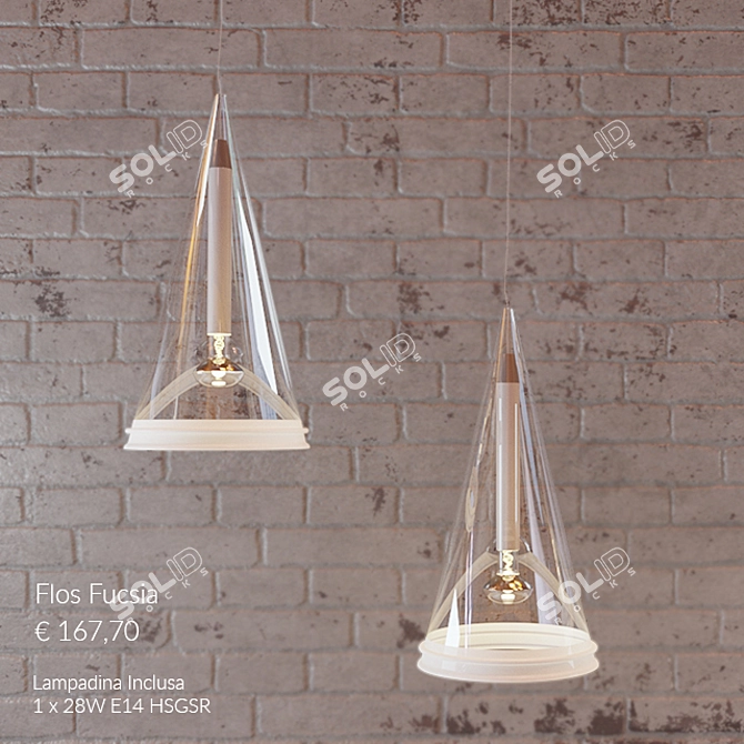Elegant Flos Fucsia Pendant Lamp 3D model image 1