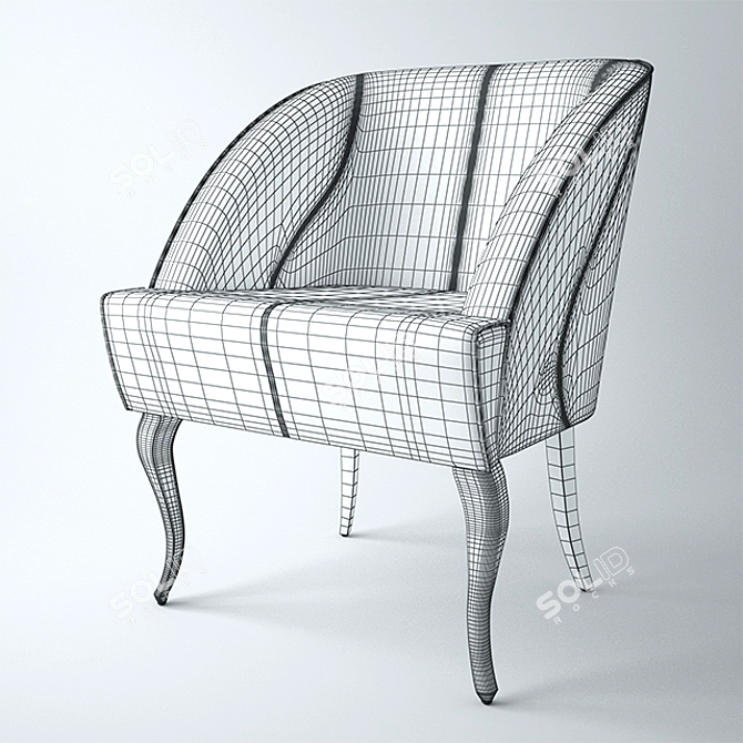 Elegant Lobby Seating: High-Poly Design 3D model image 3