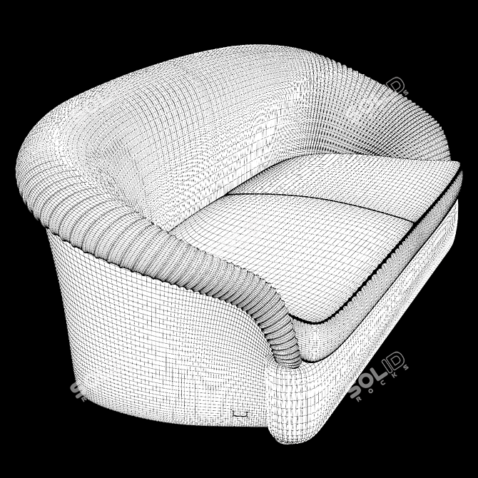 Elegant Gessato Chairs 3D model image 3