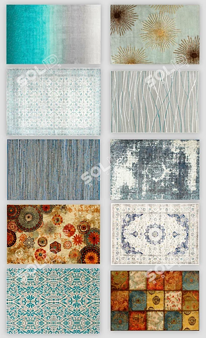 10 Rug Set Collection by Top Manufacturers 3D model image 2