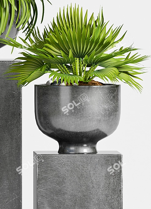 Modern Planter Set, Stylish Decor 3D model image 3