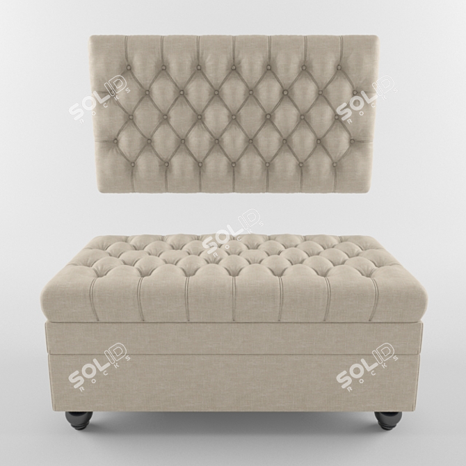 Cozy Cushy Ottoman 3D model image 2