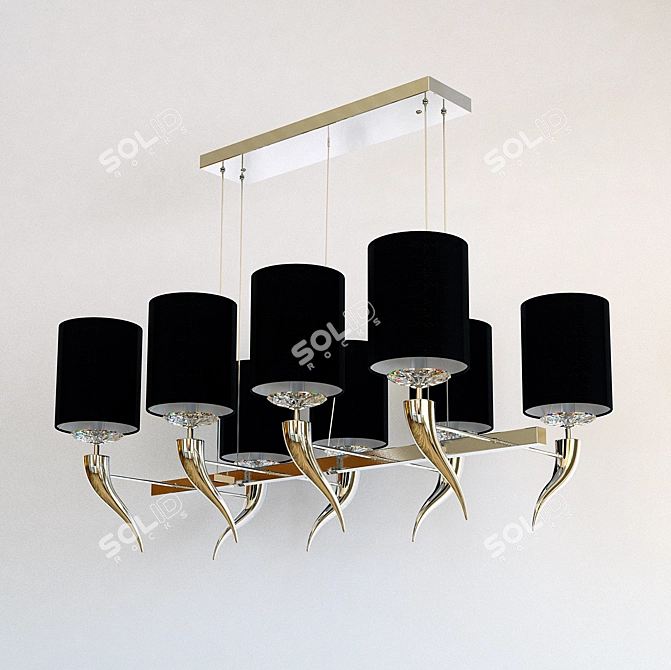 Elegant Russian Chandelier: K2KR9216-8 3D model image 1