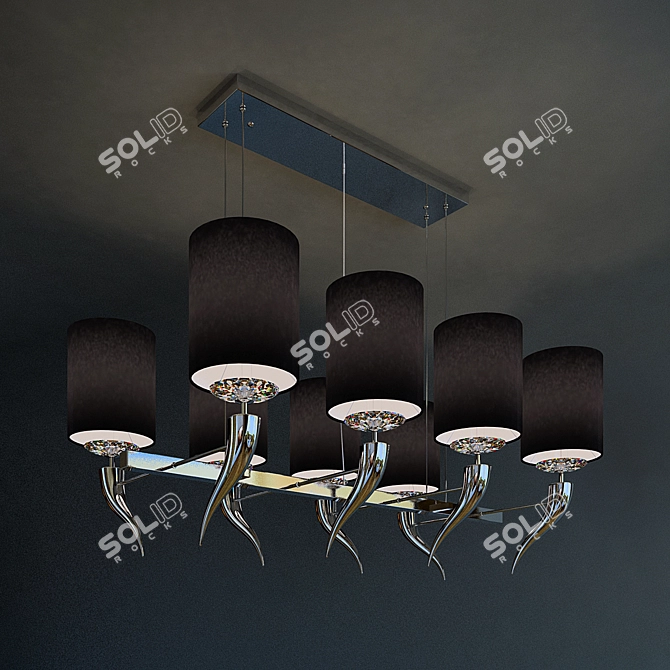 Elegant Russian Chandelier: K2KR9216-8 3D model image 2