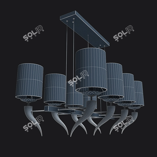 Elegant Russian Chandelier: K2KR9216-8 3D model image 3