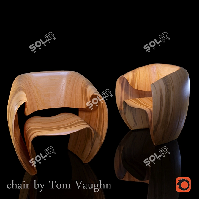 Elegant Chair by Tom Vaughn 3D model image 2