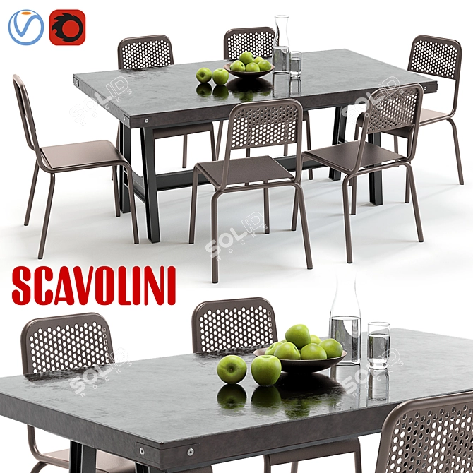 Modern Scavolini Misfit Nizza: Elegant 3D Set 3D model image 1