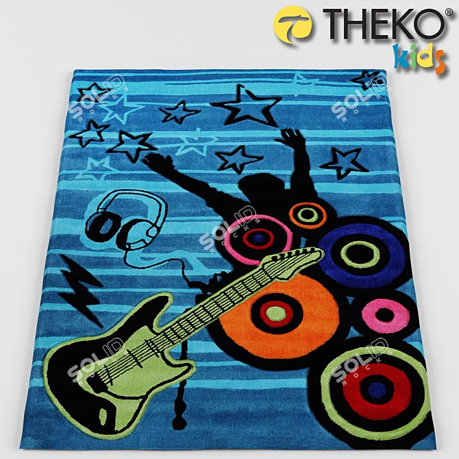 Theko Maui 3504 720: Beautiful Turquoise Carpet 3D model image 1