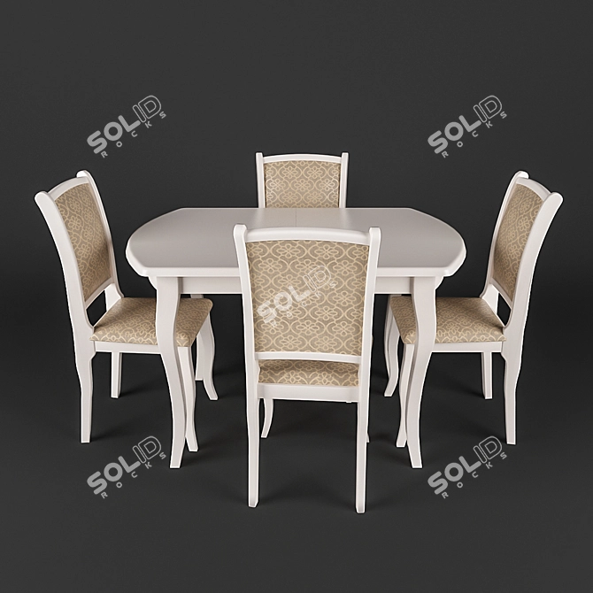  Modern Alicante Table Set 3D model image 3