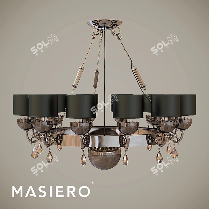 Elegant Masiero Nuare Pendant Light 3D model image 1