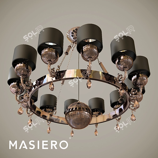 Elegant Masiero Nuare Pendant Light 3D model image 2