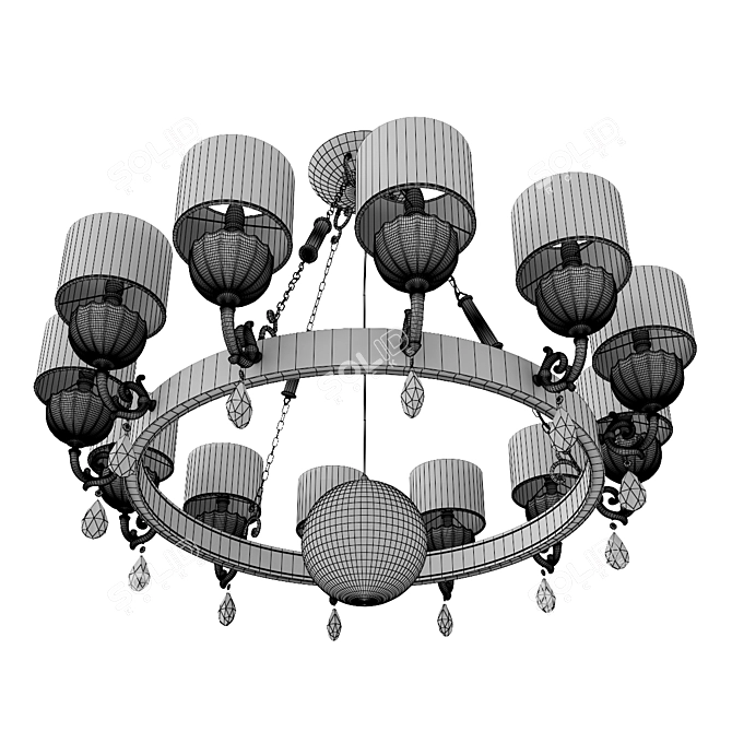 Elegant Masiero Nuare Pendant Light 3D model image 3