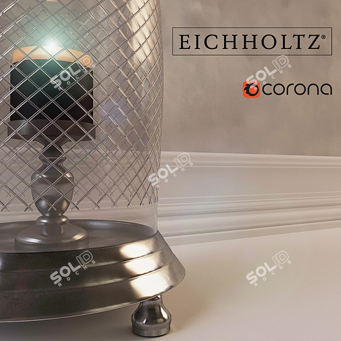 Elegant Eichholtz Hurricane Candlestick 3D model image 2