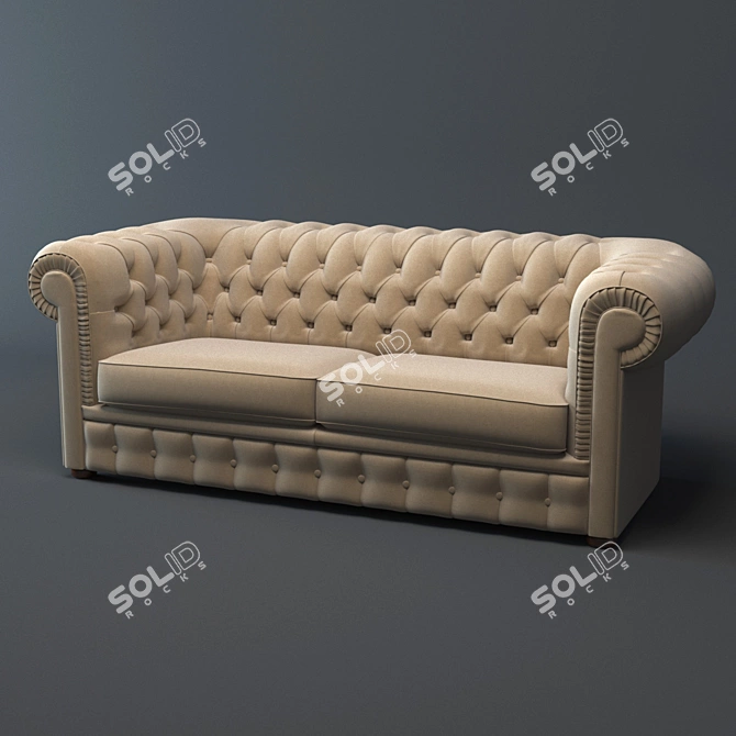 Elegant Chelsi Sofa: Russian Craftsmanship 3D model image 2