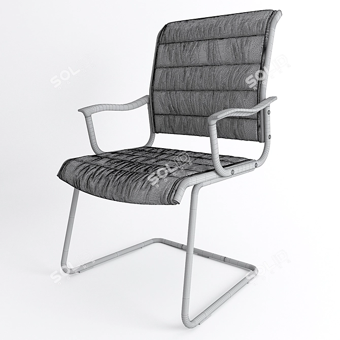 Bureaucrat CH-994AV Red: Premium Office Chair 3D model image 3