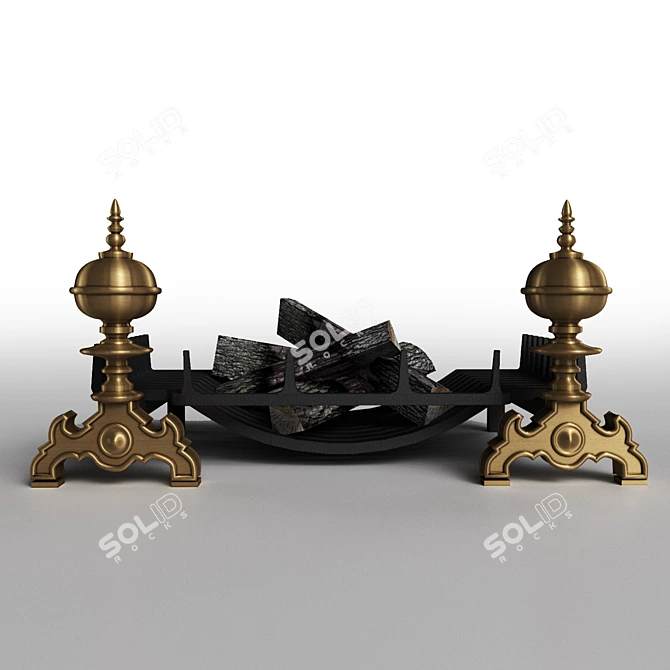 Baroque Dog Trivet 3D model image 1