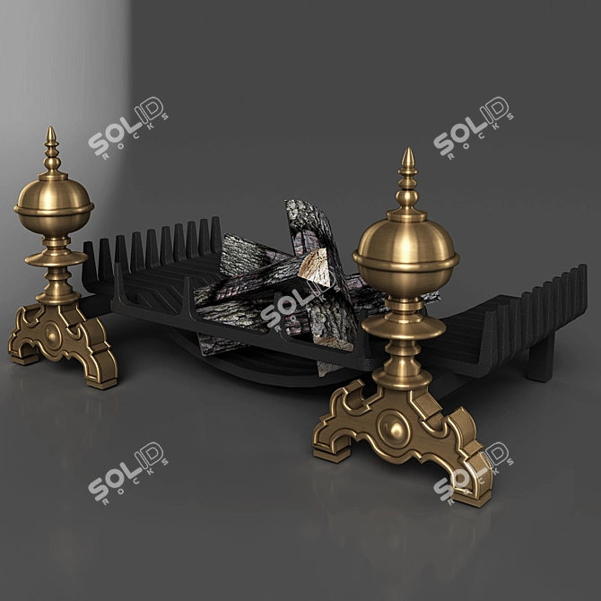 Baroque Dog Trivet 3D model image 2