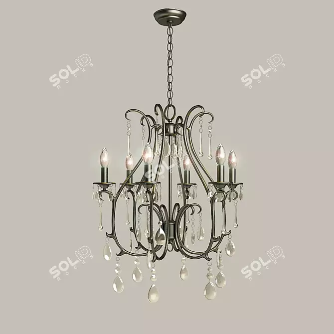 Exquisite Celeste Chandelier: Stylish Illumination 3D model image 1