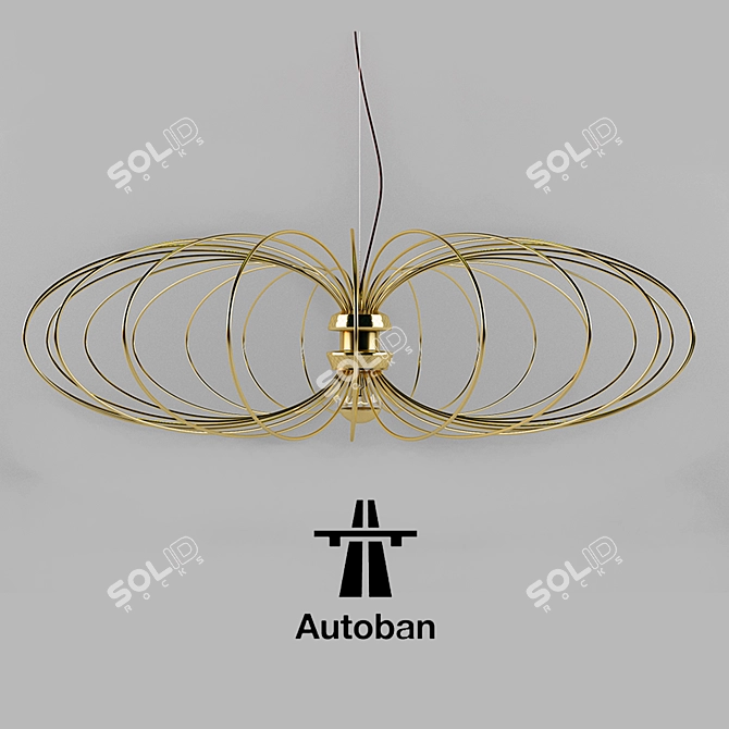 Sleek Spider Flying Light 3D model image 1