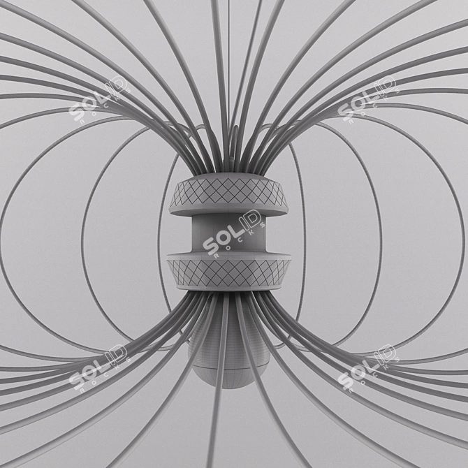 Sleek Spider Flying Light 3D model image 3