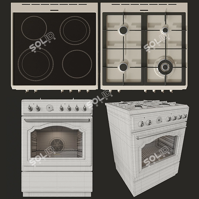 Gorenje Classico Gas & Electric Cooker 3D model image 3