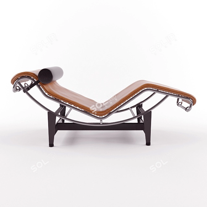 Iconic Cassina LC4 Chaise Lounge 3D model image 2