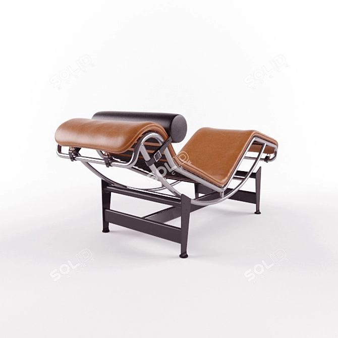 Iconic Cassina LC4 Chaise Lounge 3D model image 3