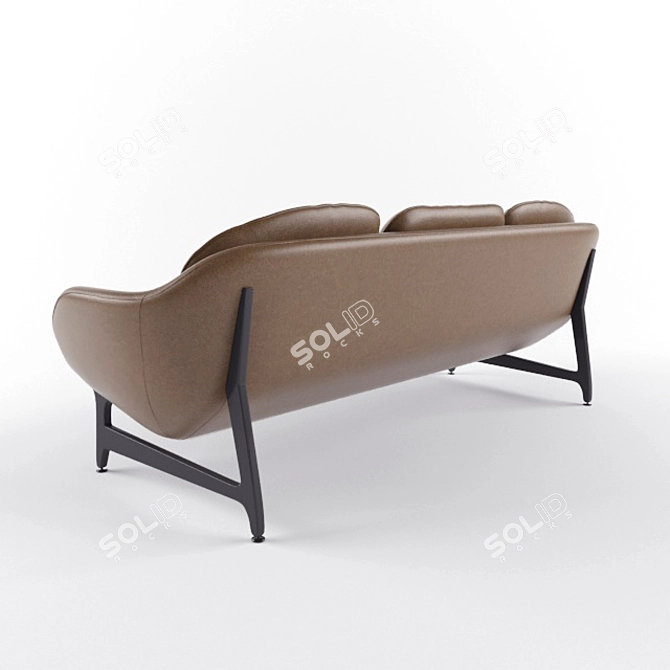 Cassina Vico Modern Large Sofa 3D model image 2