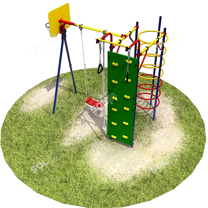 Urban Playzone: All-in-One Outdoor Fun 3D model image 1