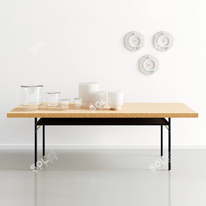 Sleek Sinnerlig Dining Table 3D model image 1