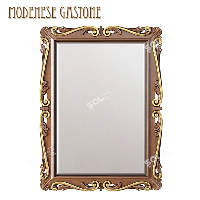 Elegant Modenese Gastone Mirror 3D model image 1